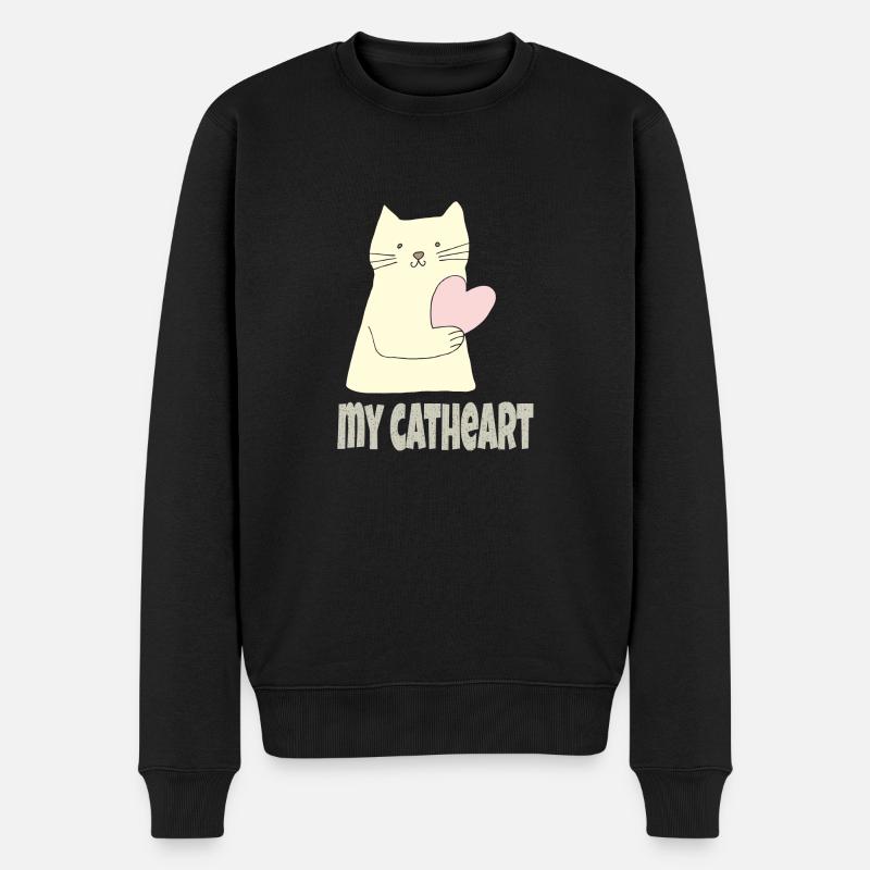 Mon cœur de chat - Pull Premium bio Homme - noir