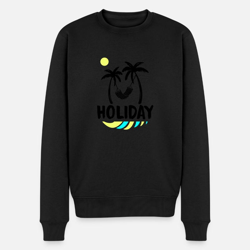 Palmiers Relax Vacances - Pull Premium bio Homme - noir