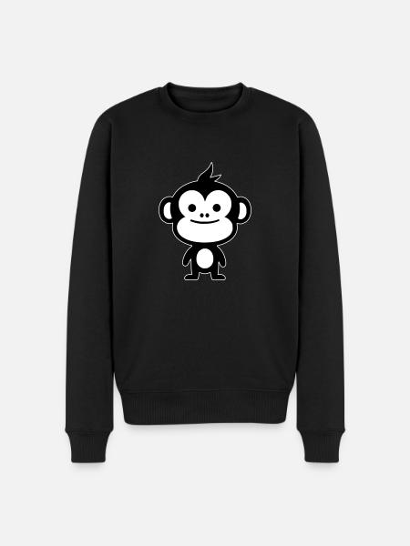 Simple Monkey - Men's Premium Organic Jumper - black