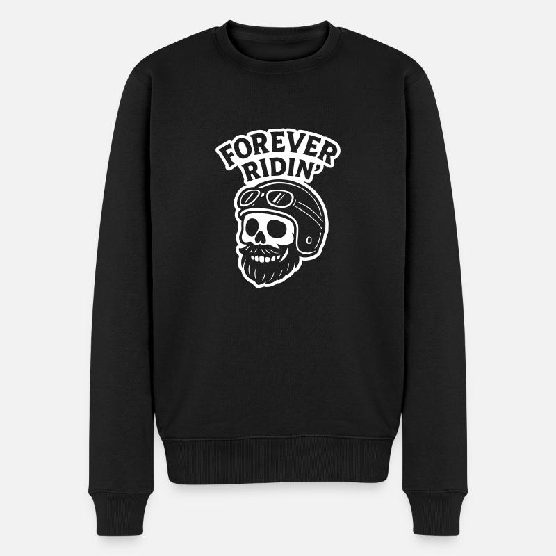 Moto Biker Skull - Pull Premium bio Homme - noir