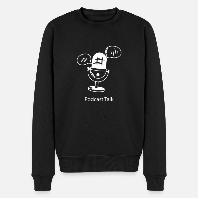 Microphone Comic Speech Bubble - Men's Premium Organic Jumper - black