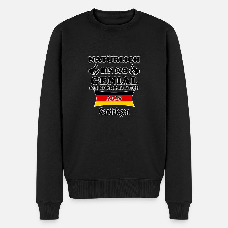 Geschenk Genial komme aus Gardelegen - Männer Premium Bio Pullover - Schwarz