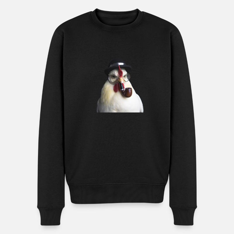 Boss Rooster - Männer Premium Bio Pullover - Schwarz