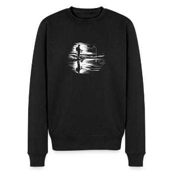 Pêcheurs au lac - Pull Premium bio Homme - noir - Devant - Nico (187cm)