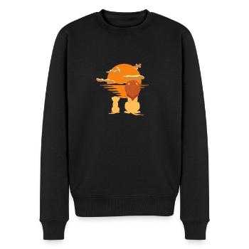 Lion Lion fête des pères père papa cadeau - Pull Premium bio Homme - noir - Devant - Nico (187cm)