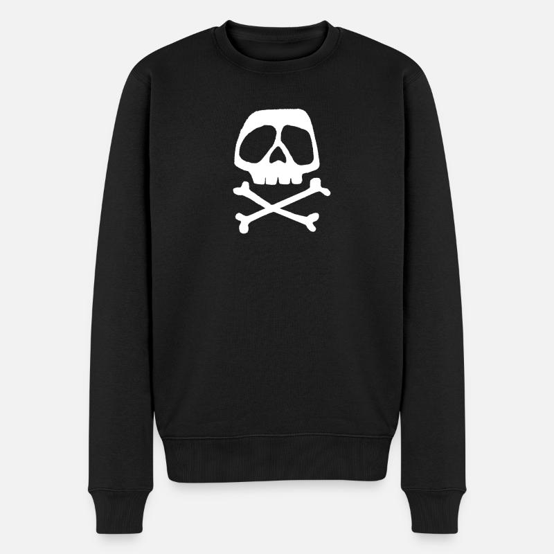 Motif de croix de crâne - Pull Premium bio Homme - noir
