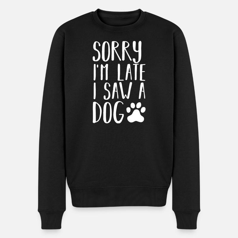 Hund Hunde - Männer Premium Bio Pullover - Schwarz