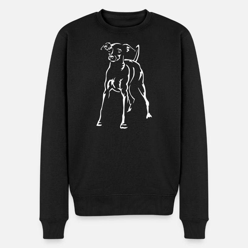 Zwergpinscher "Black Edition" - Männer Premium Bio Pullover - Schwarz
