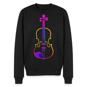 Violon Lineart - Pull Premium bio Homme - noir - Devant - Nico (187cm)
