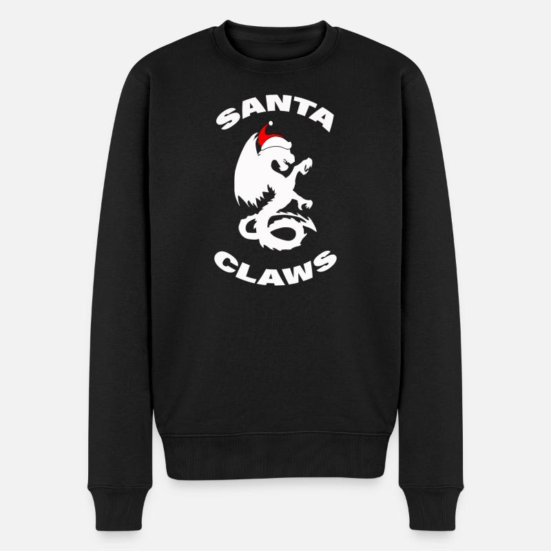 SANTA CLAWS - Männer Premium Bio Pullover - Schwarz