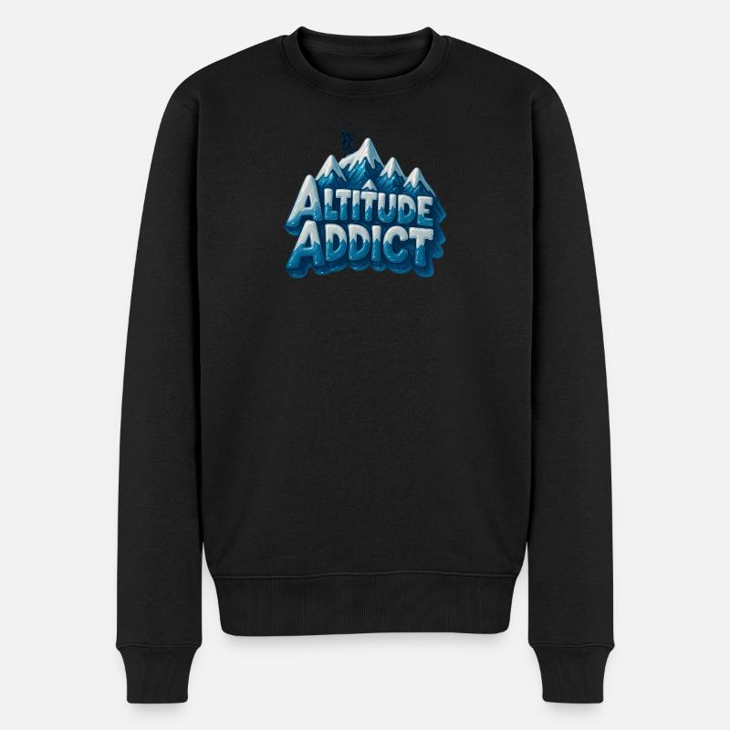 Altitude Addict - Männer Premium Bio Pullover - Schwarz