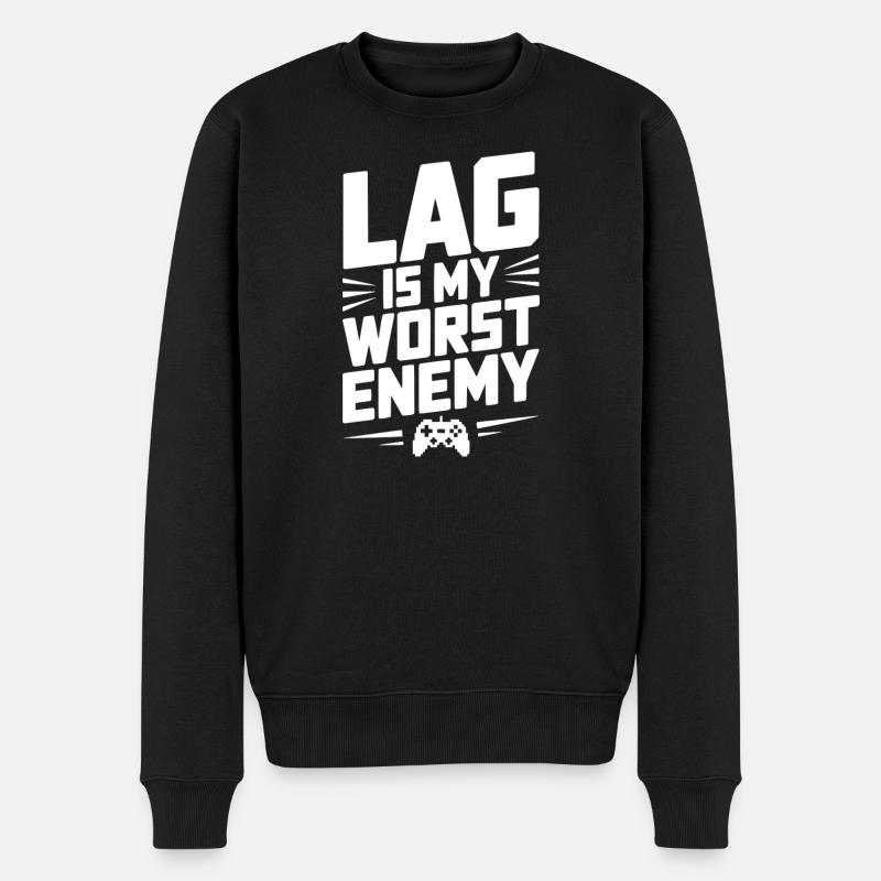 Le décalage est mon pire ennemi - Pull Premium bio Homme - noir