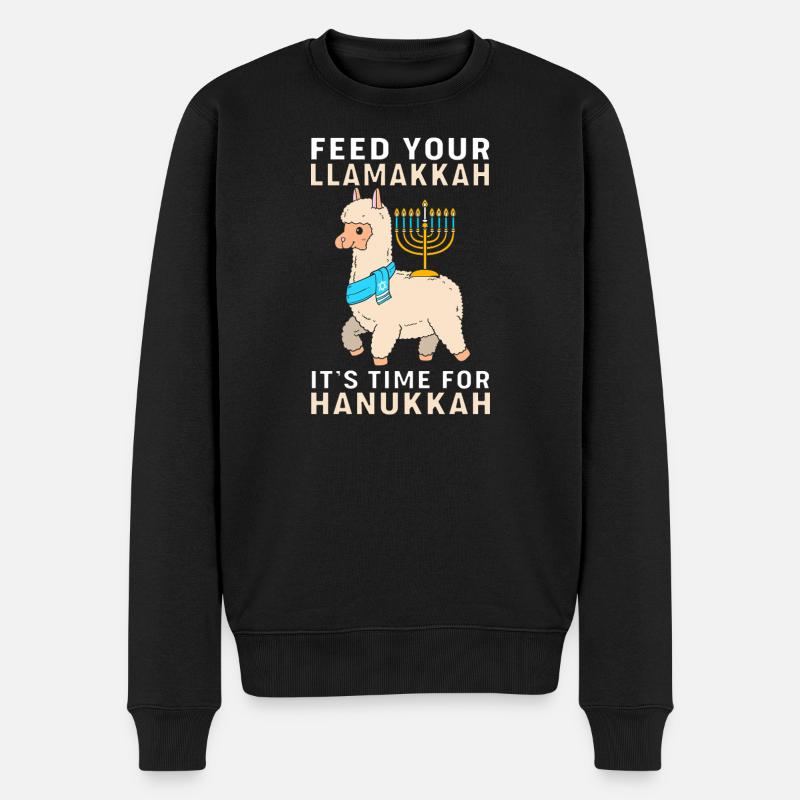 Hanoukka Hanoukka Hanoukka Lama - Pull Premium bio Homme - noir
