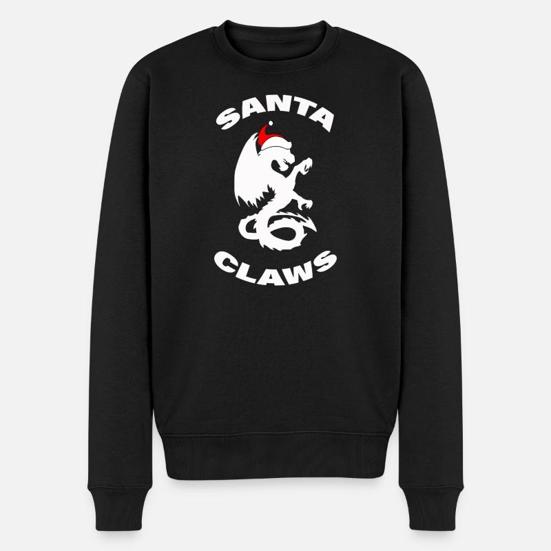 SANTA CLAWS - Männer Premium Bio Pullover - Schwarz