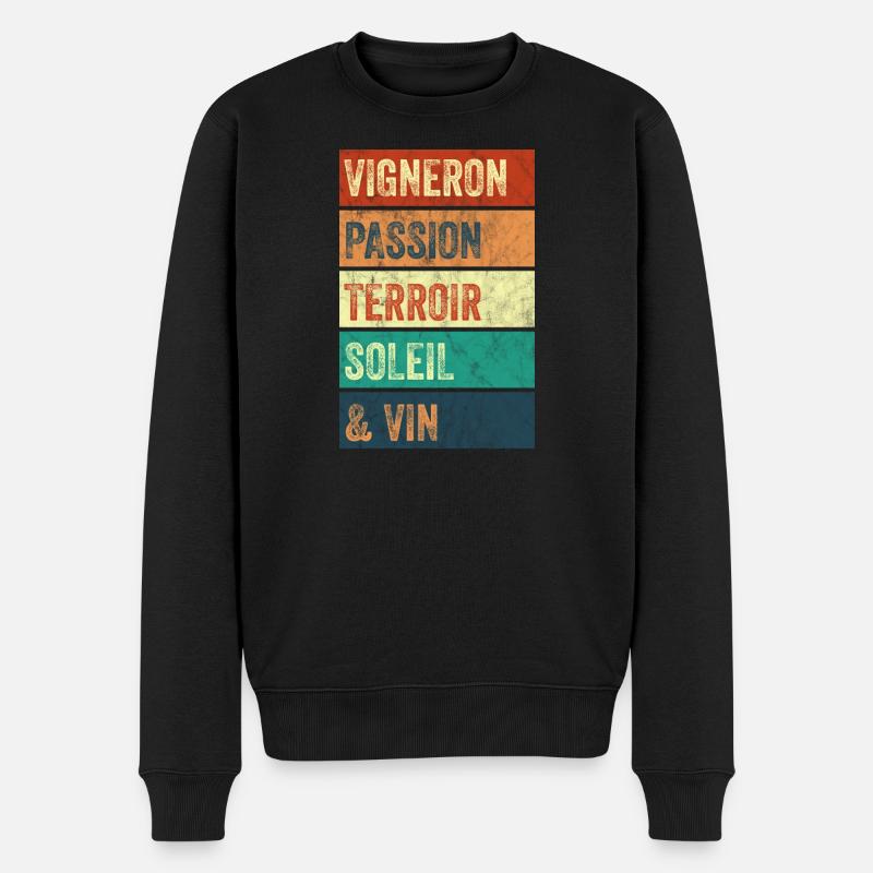 Vigneron Passion Terroir - Pull Premium bio Homme - noir