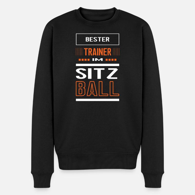 Bester Sitzball Trainer Sitzballtrainer Training - Männer Premium Bio Pullover - Schwarz