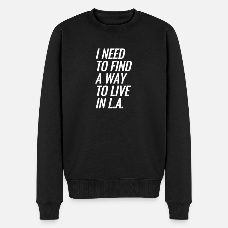 L.a.. - Pull Premium bio Homme - noir