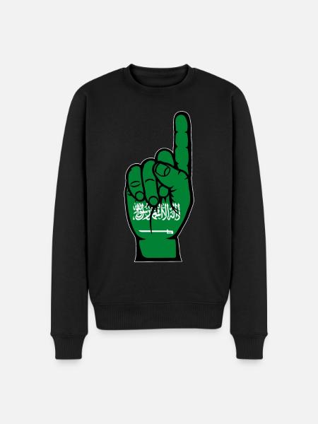 Saudi Arabia Flag Number 1 - Men's Premium Organic Jumper - black