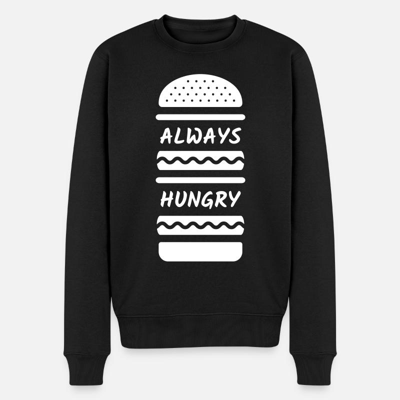 Typo Burger - Pull Premium bio Homme - noir