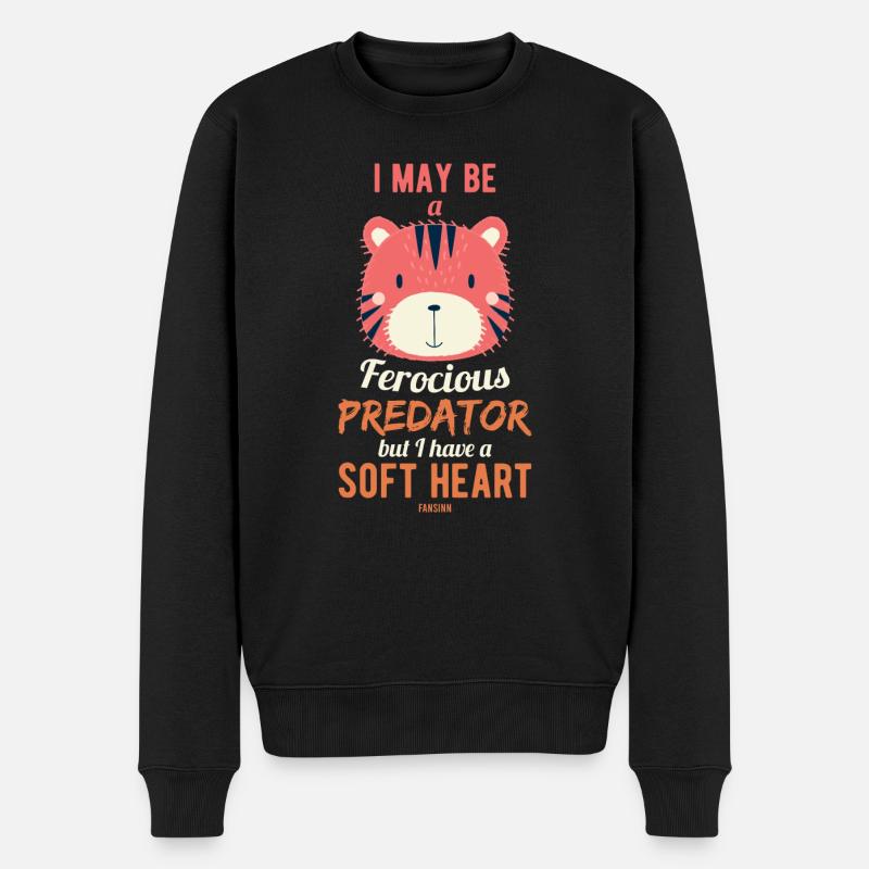 ein niedlicher Tiger - Männer Premium Bio Pullover - Schwarz