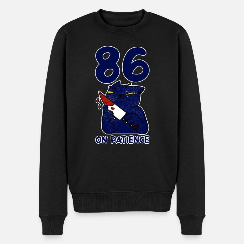 86 On Patience 4 - Männer Premium Bio Pullover - Schwarz