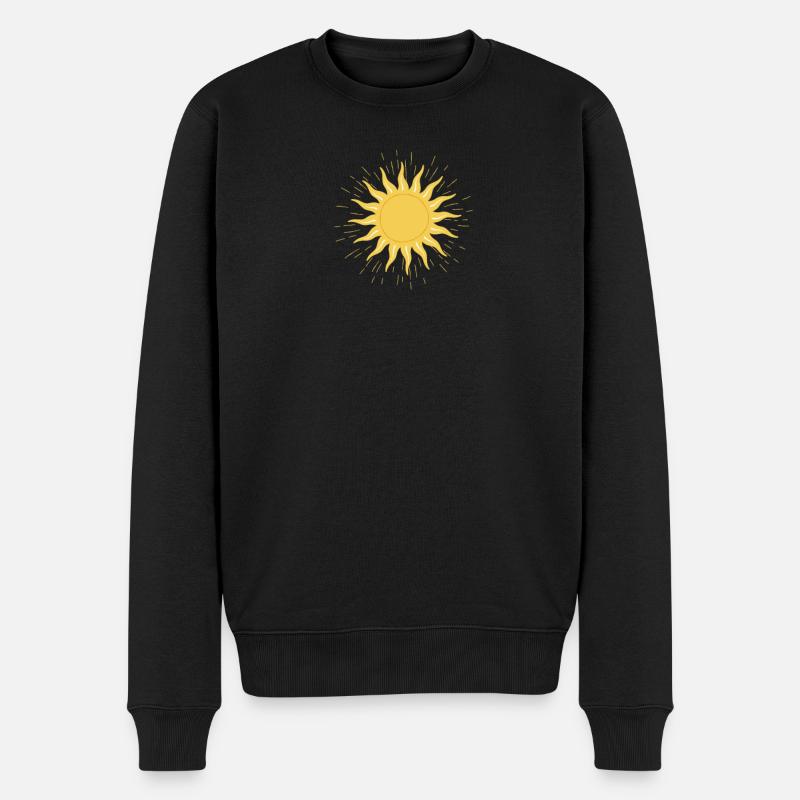 Schöne Sonne - Männer Premium Bio Pullover - Schwarz