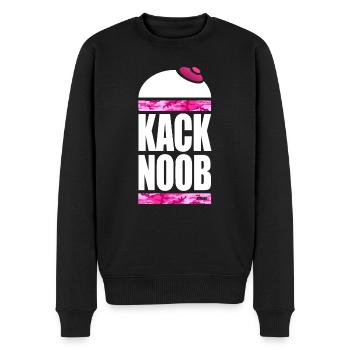 Zertifizierte KackNoob-Uniform! - Männer Premium Bio Pullover - Schwarz - Vorne - Nico (187cm)