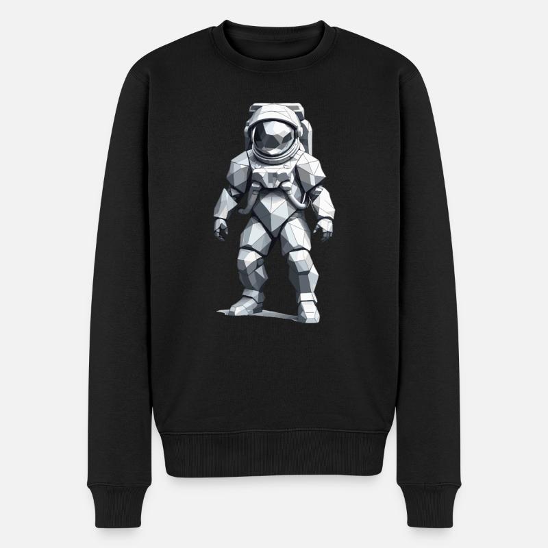 Astronaut - Beruf Design Sticker - Männer Premium Bio Pullover - Schwarz