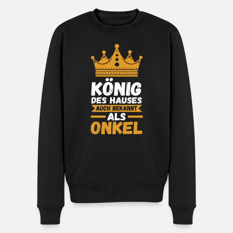 Onkel - Männer Premium Bio Pullover - Schwarz