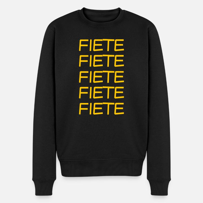 Vorname Fiete - Männer Premium Bio Pullover - Schwarz