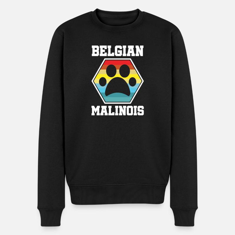 malinois belge Rtero malinois belge - Pull Premium bio Homme - noir