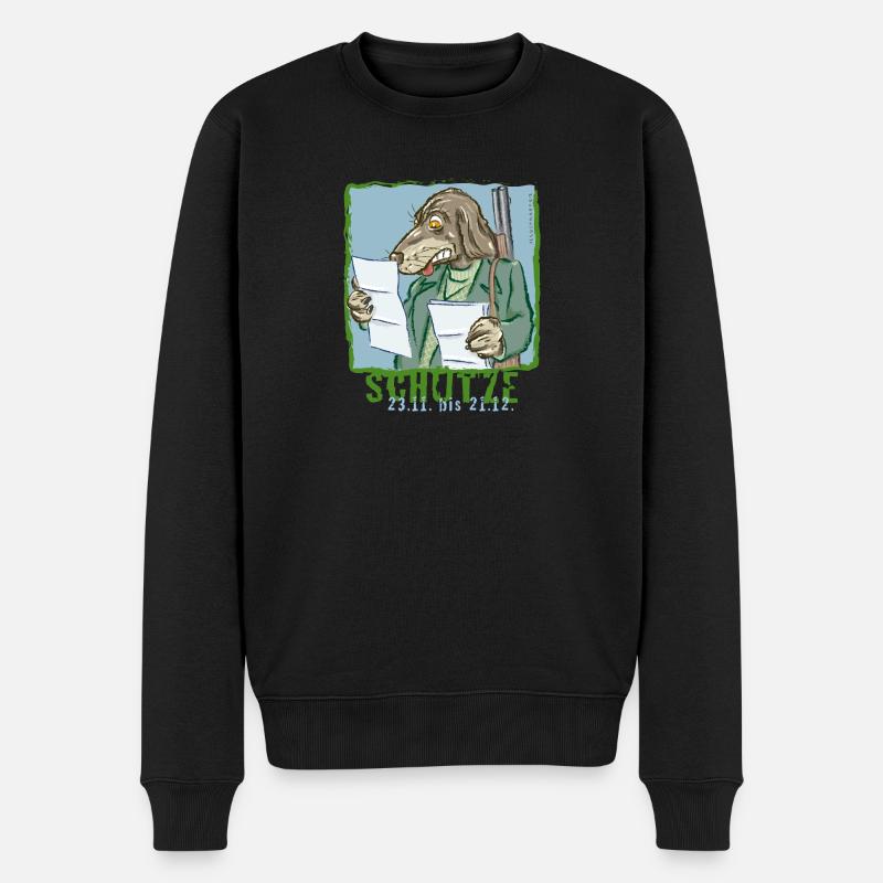 Sternzeichen - Schütze - Männer Premium Bio Pullover - Schwarz