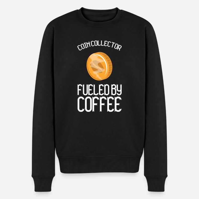 Münzen sammeln Münzsammler - Männer Premium Bio Pullover - Schwarz