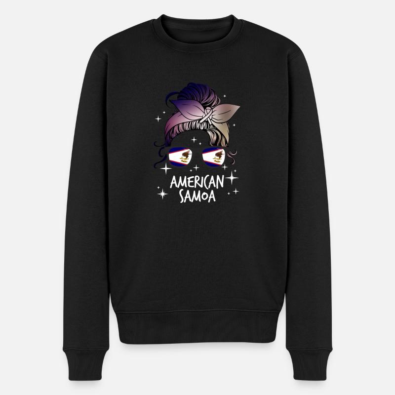 Amerikanisch-Samoa - Männer Premium Bio Pullover - Schwarz