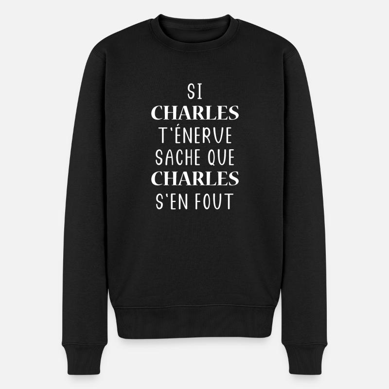 Charles - Pull Premium bio Homme - noir