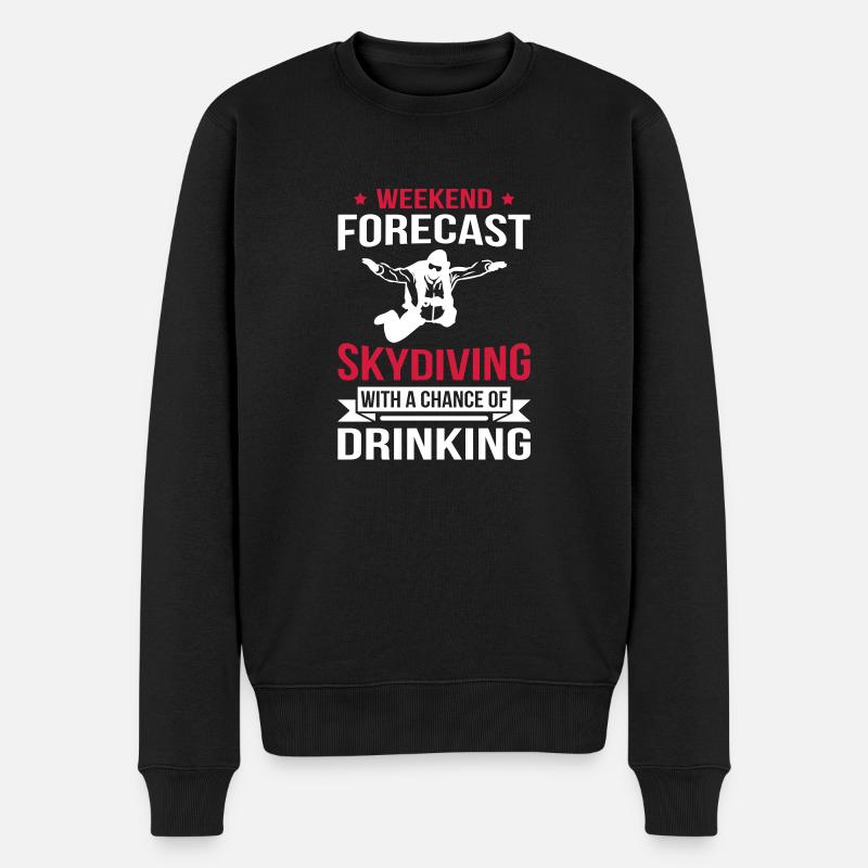 Weekend Forecast Skydiving - Männer Premium Bio Pullover - Schwarz