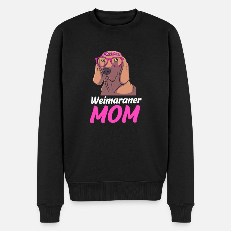 Weimaraner - Männer Premium Bio Pullover - Schwarz