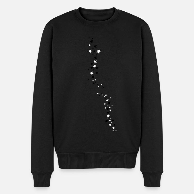 Sterne - Männer Premium Bio Pullover - Schwarz