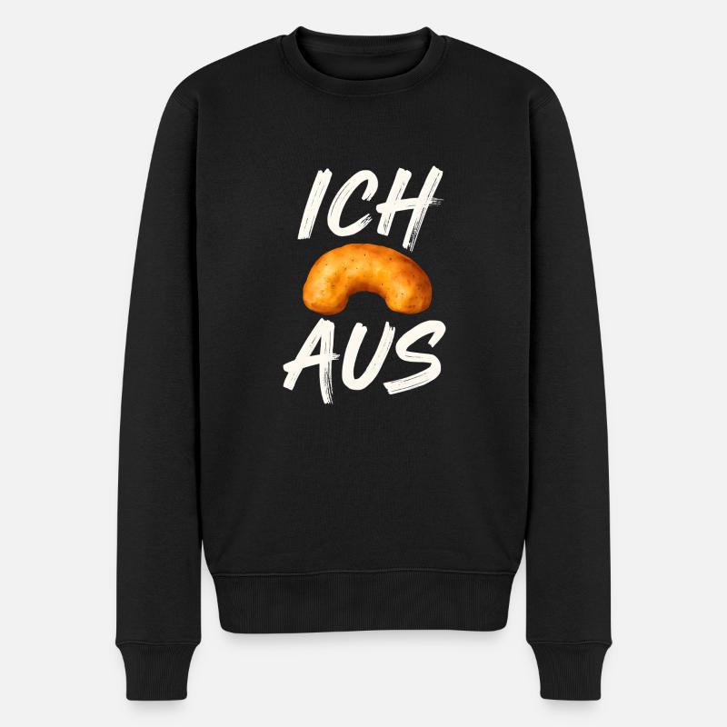 Lustiger Spruch Humor Ich Flip Aus Geschenkidee - Männer Premium Bio Pullover - Schwarz