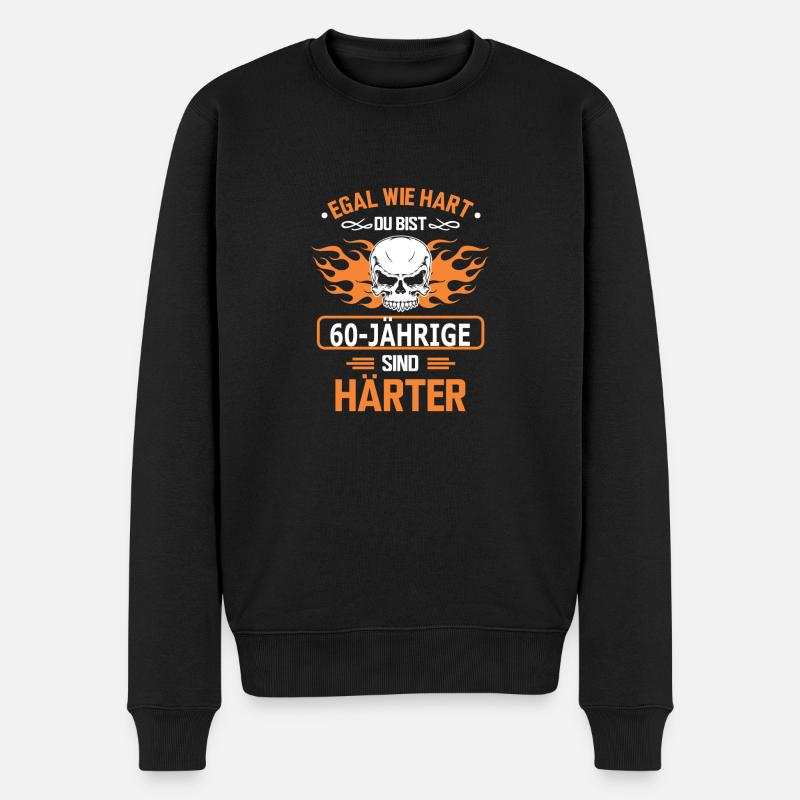 60-JÄHRIGE - Männer Premium Bio Pullover - Schwarz