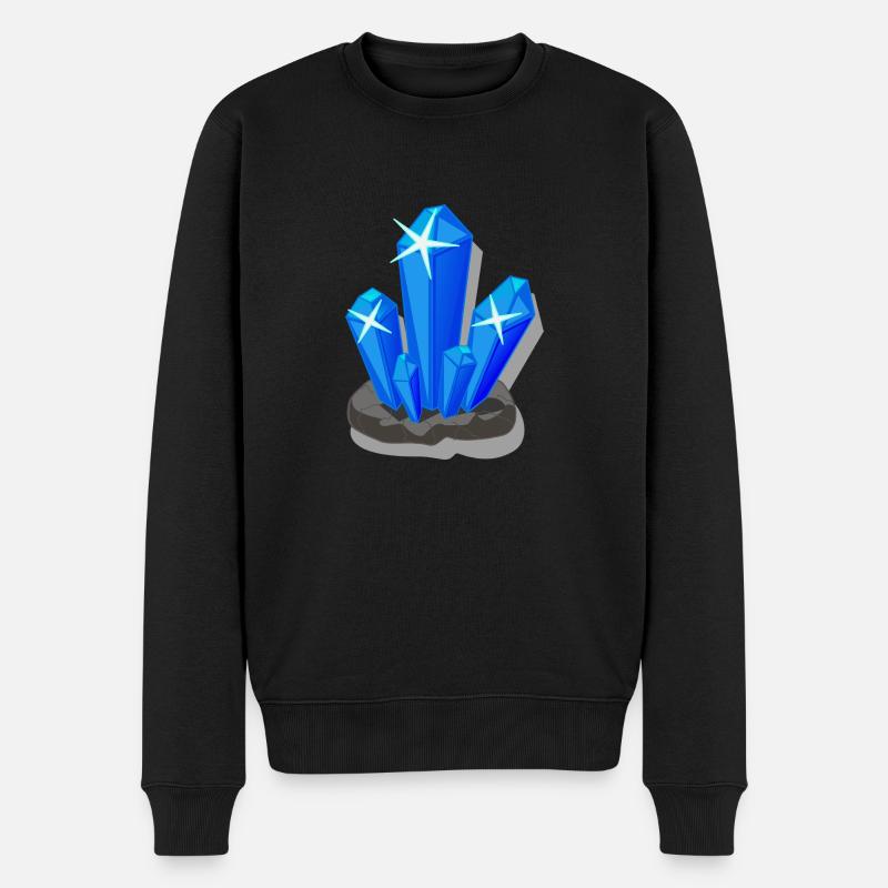 Kristall - Männer Premium Bio Pullover - Schwarz