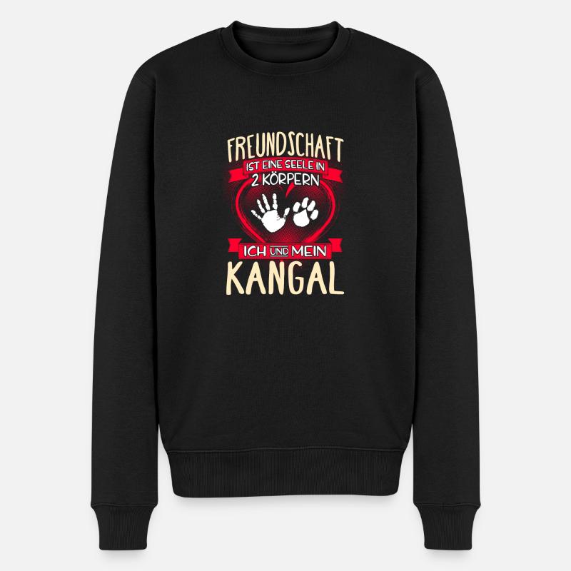 KANGAL - 2 - Männer Premium Bio Pullover - Schwarz