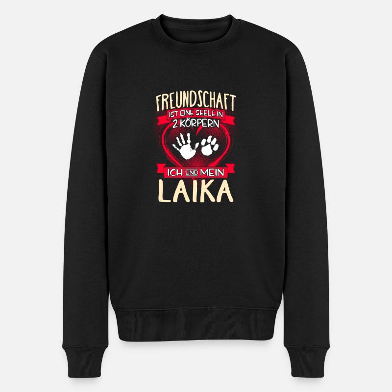 LAIKA - 2 - Männer Premium Bio Pullover - Schwarz