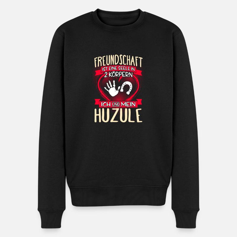 HUZULE - 3 - Männer Premium Bio Pullover - Schwarz
