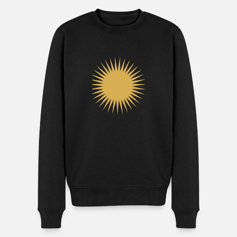 Sonne - Männer Premium Bio Pullover - Schwarz