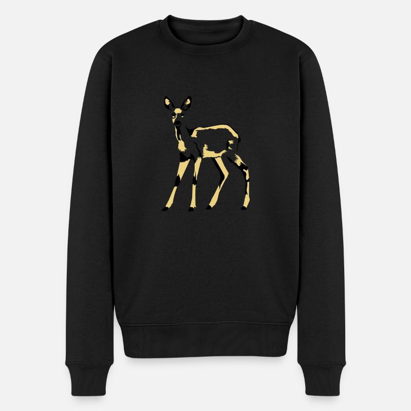 le cerf - Pull Premium bio Homme - noir