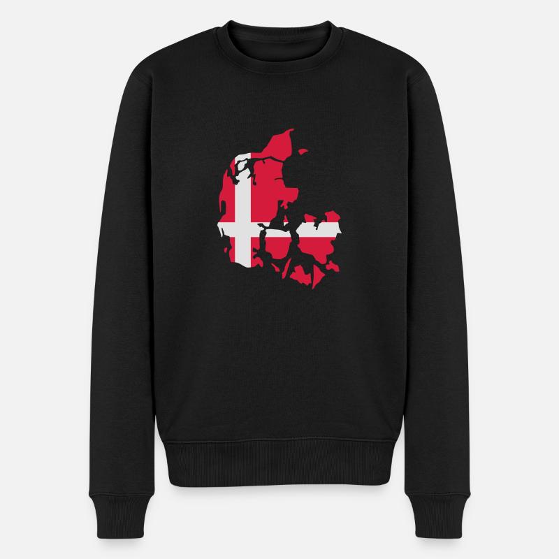 Dänemark - Männer Premium Bio Pullover - Schwarz
