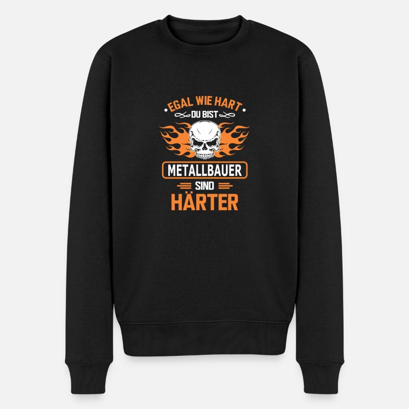 metallbauer - Männer Premium Bio Pullover - Schwarz