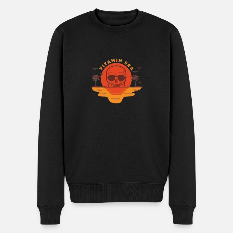 Vitamin Sea - Männer Premium Bio Pullover - Schwarz