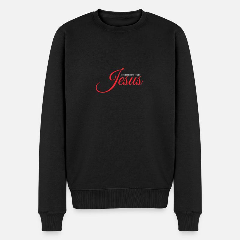Jesus Christus,Jesus Christus,Jesus Christus,Jesus - Männer Premium Bio Pullover - Schwarz